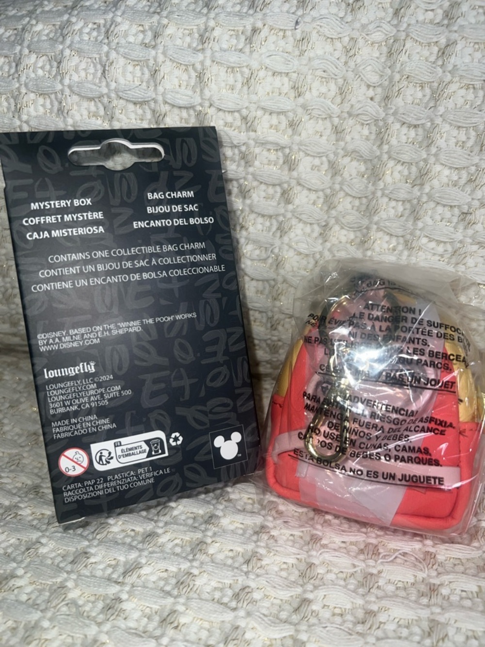 NWT Loungefly Winnie The Pooh & Friends Cosplay Mini Backpack Keychain Disney - Picture 5 of 5